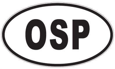OSP - 3 Letter Initials Oval Sticker