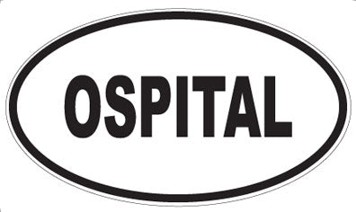 OSPITAL - Oval Sticker