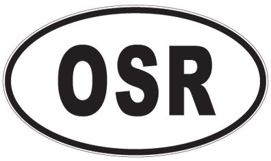 OSR - 3 Letter Initials Oval Sticker