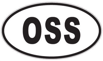 OSS - 3 Letter Initials Oval Sticker