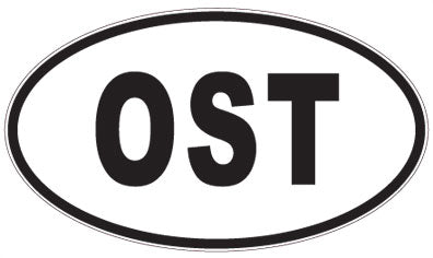 OST - 3 Letter Initials Oval Sticker