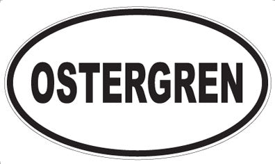 OSTERGREN - Oval Magnet