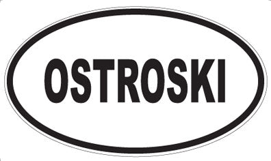 OSTROSKI - Oval Magnet