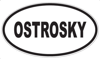 OSTROSKY - Oval Sticker