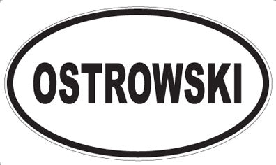 OSTROWSKI - Oval Sticker
