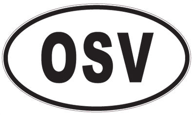 OSV - 3 Letter Initials Oval Sticker