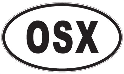OSX - 3 Letter Initials Oval Sticker