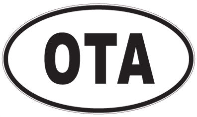 OTA - 3 Letter Initials Oval Sticker