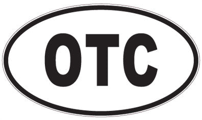 OTC - 3 Letter Initials Oval Sticker
