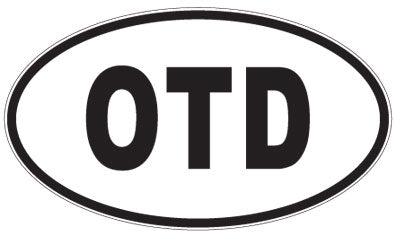 OTD - 3 Letter Initials Oval Sticker