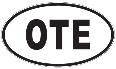 OTE - 3 Letter Initials Oval Sticker