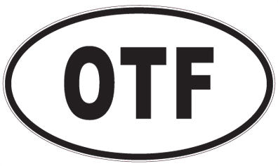 OTF - 3 Letter Initials Oval Sticker