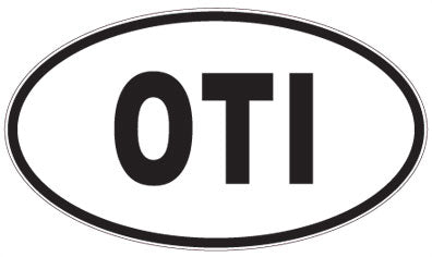 OTI - 3 Letter Initials Oval Sticker
