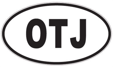 OTJ - 3 Letter Initials Oval Sticker