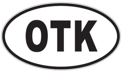 OTK - 3 Letter Initials Oval Sticker