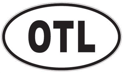 OTL - 3 Letter Initials Oval Sticker