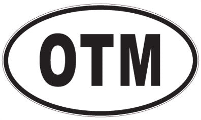 OTM - 3 Letter Initials Oval Sticker