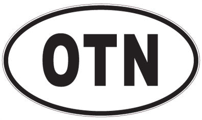 OTN - 3 Letter Initials Oval Sticker