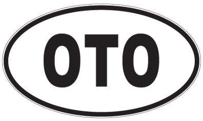 OTO - 3 Letter Initials Oval Sticker
