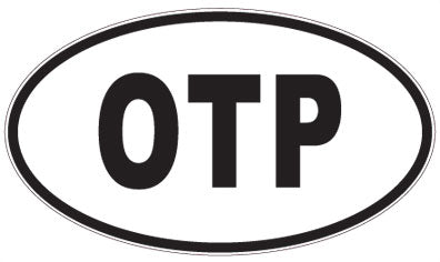 OTP - 3 Letter Initials Oval Sticker