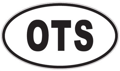 OTS - 3 Letter Initials Oval Sticker