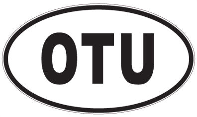 OTU - 3 Letter Initials Oval Sticker