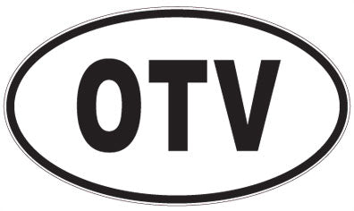 OTV - 3 Letter Initials Oval Sticker