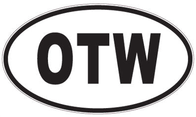 OTW - 3 Letter Initials Oval Sticker