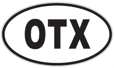 OTX - 3 Letter Initials Oval Sticker