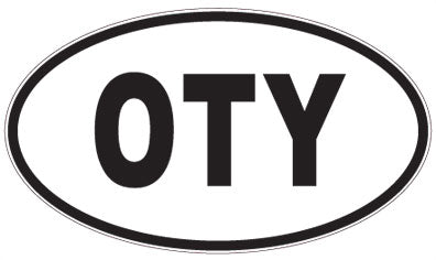 OTY - 3 Letter Initials Oval Sticker