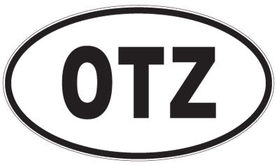 OTZ - 3 Letter Initials Oval Sticker