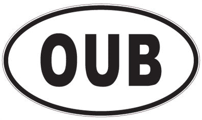 OUB - 3 Letter Initials Oval Sticker
