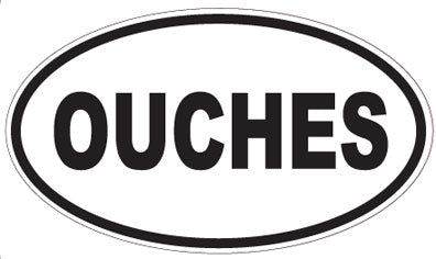 OUCHES - Oval Sticker