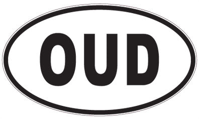 OUD - 3 Letter Initials Oval Sticker