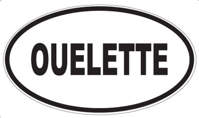 OUELETTE - Oval Sticker