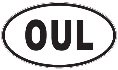 OUL - 3 Letter Initials Oval Sticker
