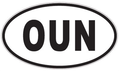 OUN - 3 Letter Initials Oval Sticker
