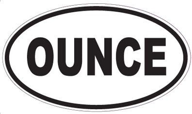 OUNCE - Oval Sticker