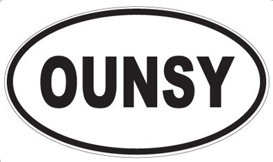 OUNSY - Oval Sticker