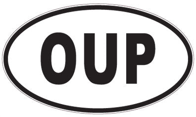 OUP - 3 Letter Initials Oval Sticker