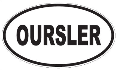 OURSLER - Oval Sticker