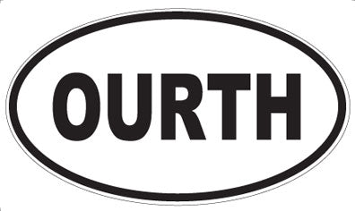 OURTH - Oval Sticker