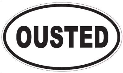 OUSTED - Oval Sticker