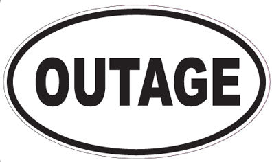 OUTAGE - Oval Sticker