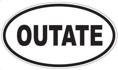 OUTATE - Oval Sticker