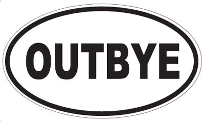 OUTBYE - Oval Sticker