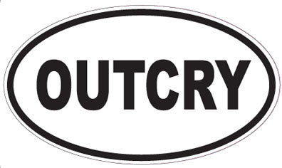 OUTCRY - Oval Sticker
