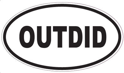 OUTDID - Oval Sticker