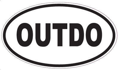OUTDO - Oval Sticker