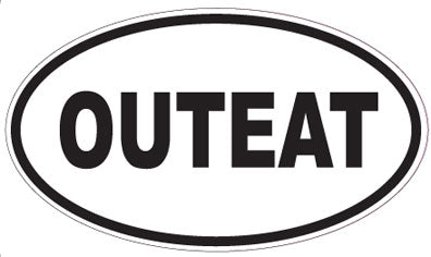 OUTEAT - Oval Sticker